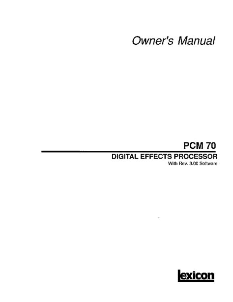 1985 pcm 70 lexicon digital effects processor owner manual. - Cissp all in one exam guide 6th edition by shon harris.