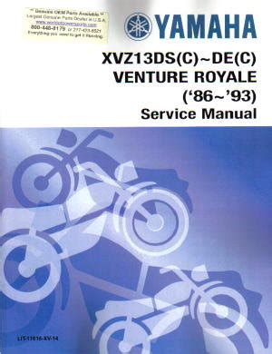 1986 1993 yamaha venture motorcycle service manual. - Parts manual for john deere sb14.