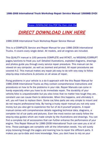 1986 2008 international truck workshop repair service manual 1900mb dvd. - Prentice hall electric currents guided answer key.