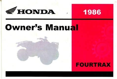 1986 honda fourtrax 350 service manual. - Manuali utente di westinghouse per forni.