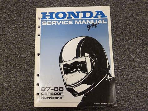 1987 1988 1989 honda cbr cbr600f service shop repair manual factory oem. - Computer organization and design 4th edition solutions manual.