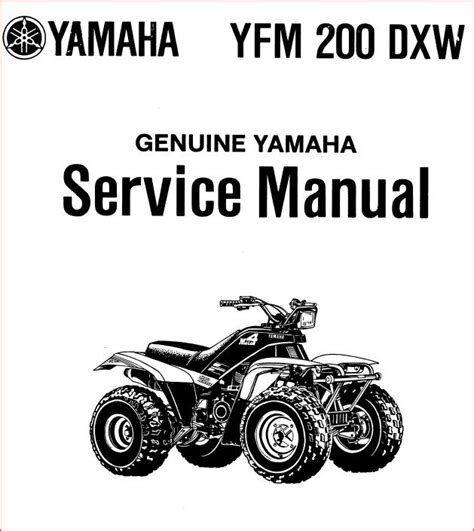 1987 1989 yamaha moto 4 shaft reverse yfm200dx service manual and atv owners manual workshop repair. - Brújula para el ministerio evangélico, la.