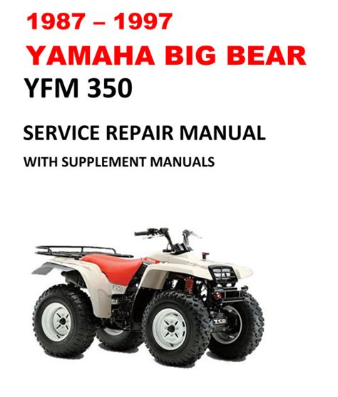 1987 1999 yamaha yfm350 big bear 4x4 atv repair manual. - Dandd 3 5 manuale del mago.