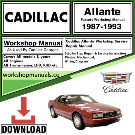 1987 cadillac allante shop manual download. - 2005 acura tl tail pipe manual.