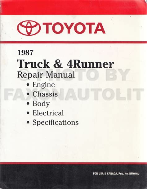 1987 toyota pickup factory service manual. - Freneuse se penche sur son passé.