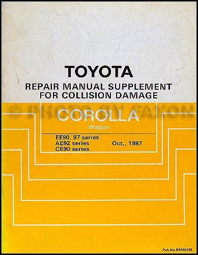 1988 1992 toyota corolla all trac4wd body collision manual station wagon supplement. - Audi a6 avant 2011 user manual.