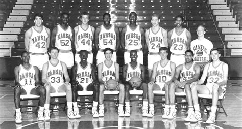 The 1987-88 Kansas Jayhawks men's basketball team represented the University of Kansas for the NCAA Division I men's intercollegiate basketball season of 1987-1988. The team won the 1987-1988 NCAA Division I men's basketball championship, the second in the school's history. They were led by Larry Brown in his fifth and final season as .... 