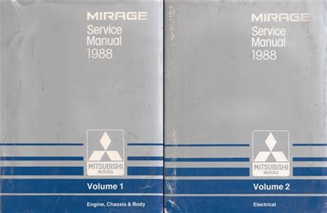 1988 mitsubishi mirage service manuals 2 volume complete set. - 2600 power washer honda manual choke.