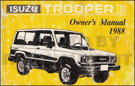 Download 1988 Isuzu Trooper Owners Manual 