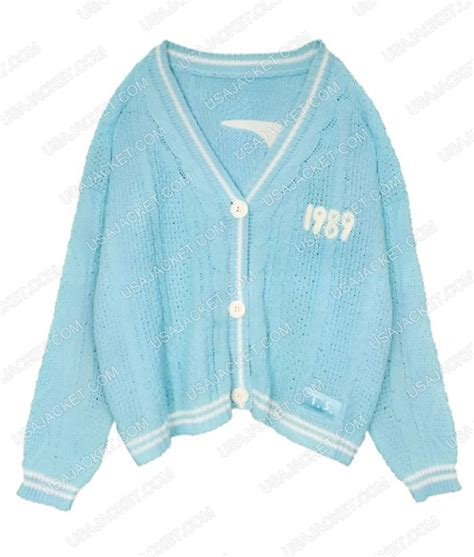 Custom 1989 Taylor’s Version Cardigan NATALIE TC. Price: $$ While a cardigan is typically linked to Swift’s Folklore album, this baby blue button-up sweater has a 1989 patch that keeps it on .... 