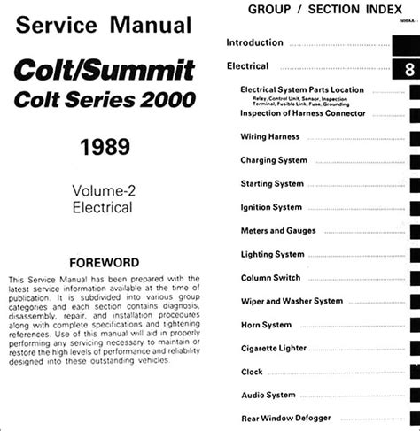 1989 dodge colt colt series 2000 plymouth colt eagle summit workshop repair service manual best. - Ferrari 328 car technical data manual.