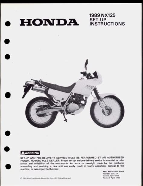 1989 honda nx 125 manual de taller. - John deere 855 compact tractor parts manual.