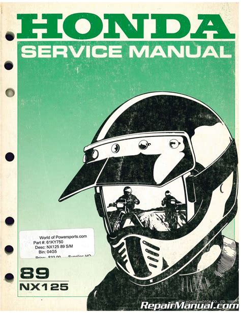 1989 honda nx 125 workshop manual. - Manuals for honda cb400 super four.
