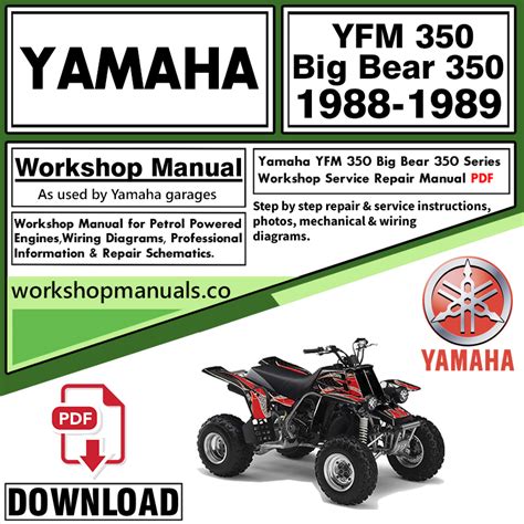 1989 yamaha big bear 350 service repair manual 89. - 2006 kawasaki vulcan 1500 repair manual.