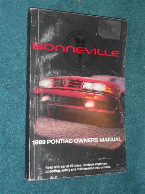 Download 1989 Bonneville User Guide 