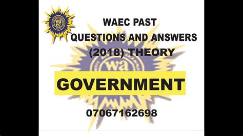 1990 WAEC Government Theory (a) What are the functions of