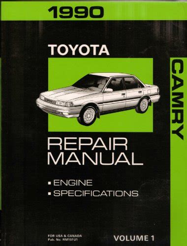 1990 toyota camry repair manual engine specifications volume 1. - Recherches historiques sur les municipalite s.