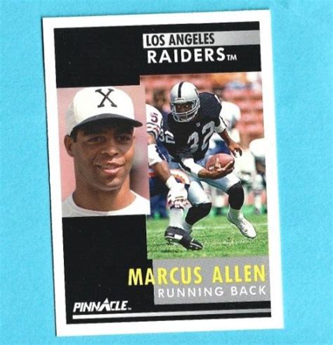 1991 Pinnacle Football Card 232 Marcus Allen eBay