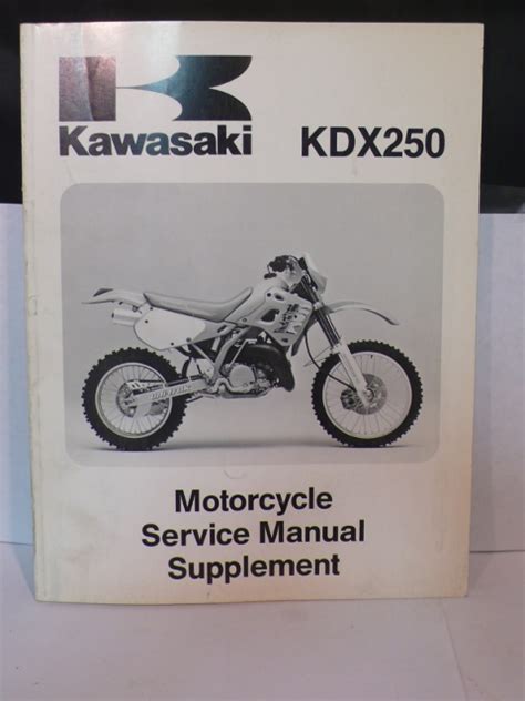 1991 kawasaki kdx250 motorcycle service manual supplement damaged stained oem 91. - Key to the magic of solomon.