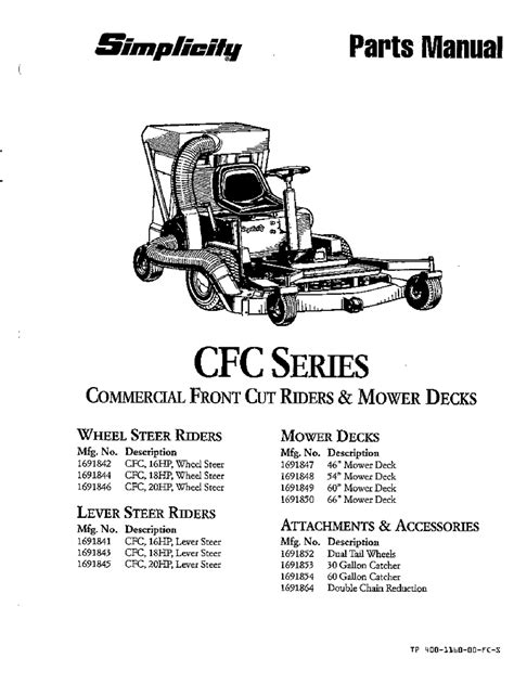 1991 simplicity cfc series commercial front cut riders operators manual105. - Ducati monster s2r 1000 service manual.