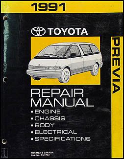 Read Online 1991 Toyota Previa Van Service Shop Repair Manual Set Factory Oem How To Fix 91 Service Manual And Wiring Diagrams Manual 