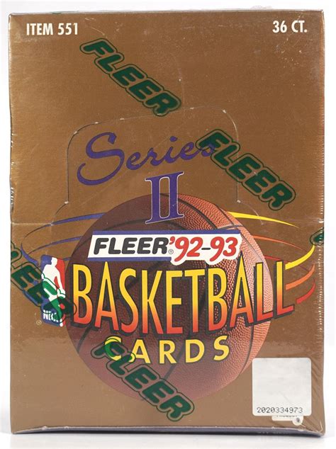 1992/93 Fleer Series 2 Basketball Hobby Box DA Card World