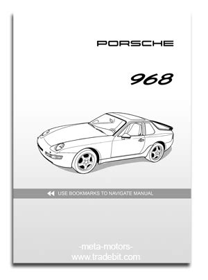 1992 1993 1994 1995 porsche 968 service manual bands 1 5. - Nissan primera p11 1998 service manual.