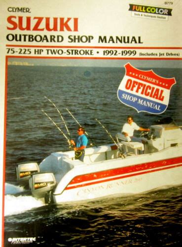 1992 1999 clymer suzuki outboard 75 225 hp two stroke service manual b779. - Toyota hilux 2kd ftv workshop manual.