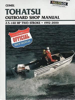 1992 2000 clymer tohatsu 25 140 cv manuale di servizio nuovo b790. - Force outboard 1984 1999 3 150 hp factory service repair manual.