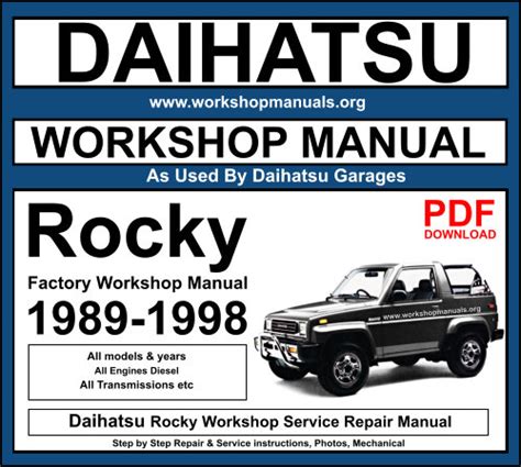 1992 daihatsu rocky service repair manual software. - Briggs and stratton 65 hp repair manual.