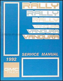 1992 gmc vandura rally repair shop manual original. - Excavating q by john s kloppenborg.