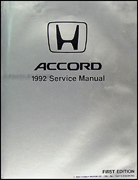 1992 honda accord repair shop manual original. - Ice manual of geotechnical engineering free.
