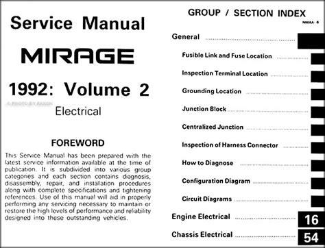1992 mitsubishi mirage volume 1 dealer service manual chassis and body. - Manual de servicio ricoh mp c7500.