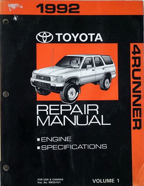 1992 toyota 4runner factory repair manual volume 1 engine specifications. - Yola. ein leben in berlin, hollywood und anderswo..
