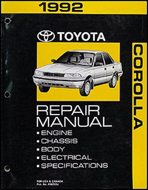 Full Download 1992 Toyota Corolla Repair Manual 