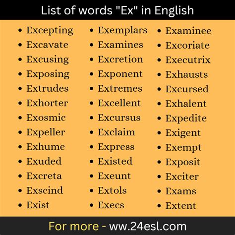 1993 Words that start with ex - world-english.org