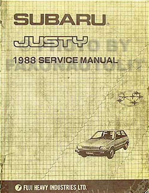 1993 subaru justy service repair manual 93 28294. - Het leven, niets dan het leven.