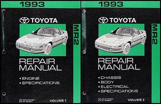 1993 toyota mr2 repair shop manual original 2 volume set. - Service manual for mercruiser mcm 170.