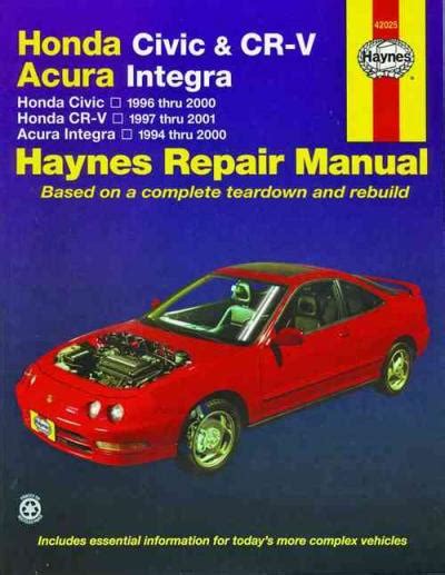 1994 2001 honda civic cr acura integra automotive repair manual. - Yamaha v star 650 classic owners manual.