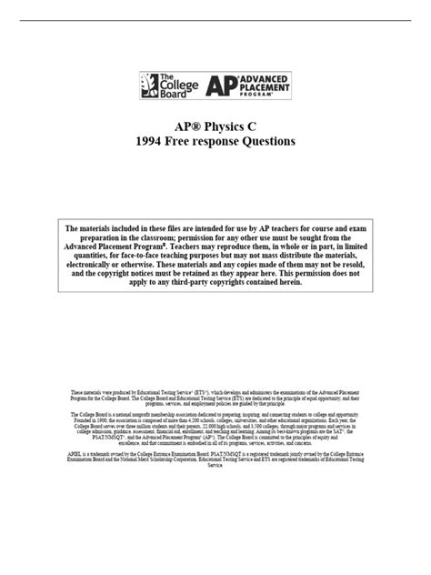 1994 Ap Physics Solution Manual
