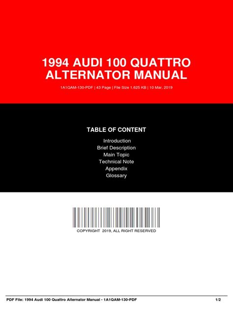 1994 audi 100 quattro alternator manual. - Griechische denker eine geschichte der antiken philosophie in 3 banden.