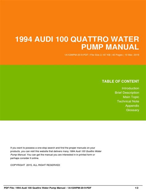 1994 audi 100 quattro water pump manual. - 200 hp mercury outboard parts manual.