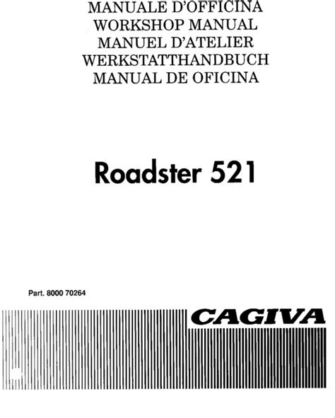1994 cagiva roadster 521 werkstatthandbuch manuale officina. - Peugeot speed fight 2 scooter service manual.