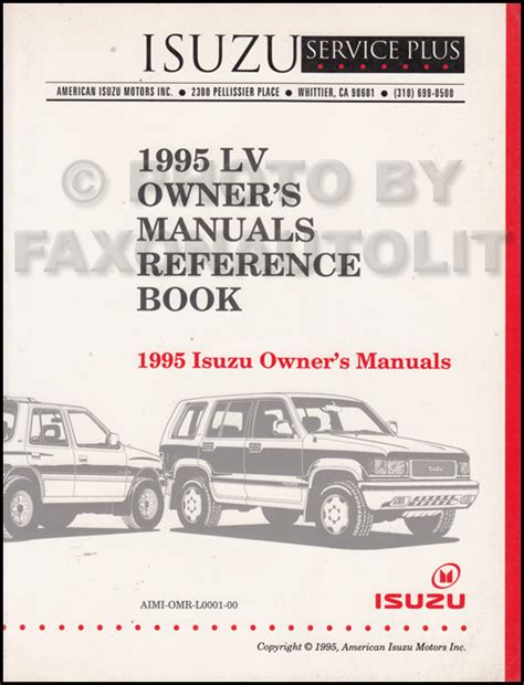 1994 service manual for the honda passport and isuzu rodeo part no 61uc101. - L'ado, la folle et le pervers.