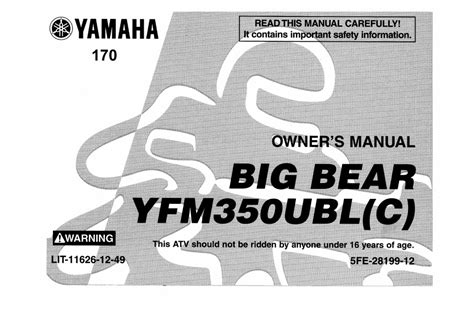 1994 yamaha big bear 350 owners manual. - Bmw e90 manual gearbox oil change.