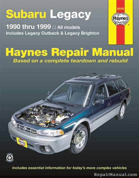 Download 1994 Subaru Legacy Repair Manual File Type Pdf 