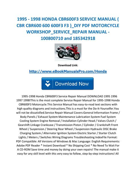 1995 1998 honda cbr600 f3 service repair manual. - Apologia chemistry module 15 study guide.