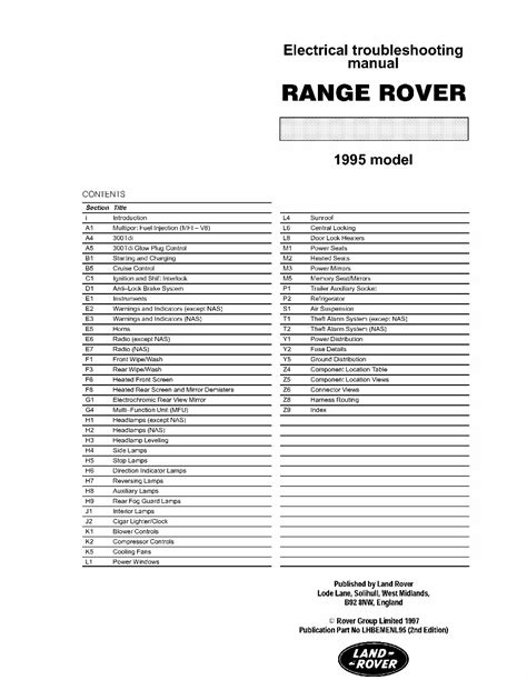 1995 range rover classic electrical troubleshooting manuall. - Militärische und soziale herkunft der generalität des deutschen heeres.