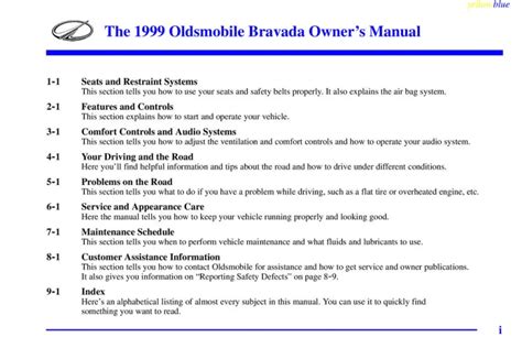 1996 1999 oldsmobile bravada owners manual. - Manuale di intermediazione finanziaria e bancaria.