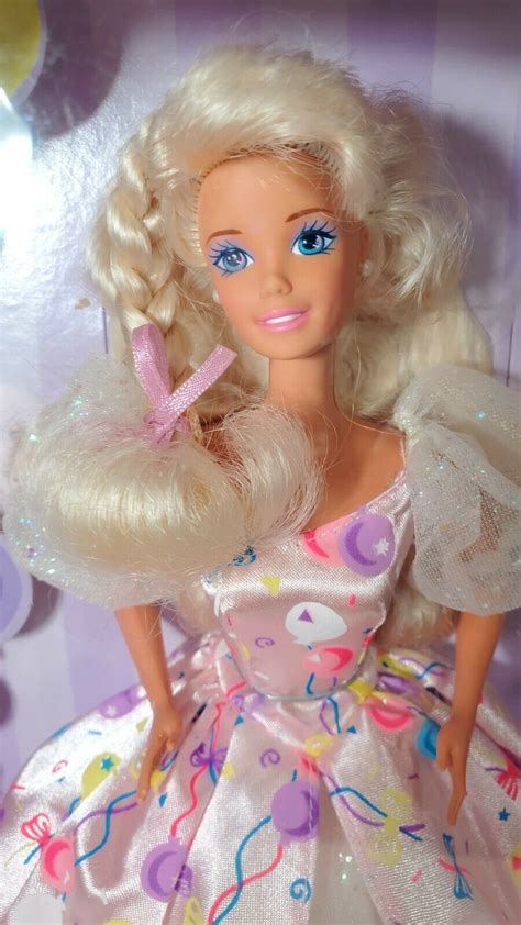 1996 Birthday Barbie Blonde Braid Pink dress New in Box eBay